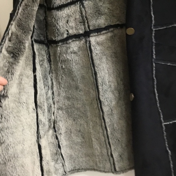 Trend b.p.c. Black Faux Fur Jacket Coat With Shearling Lining  🔴 - Picture 7 of 10